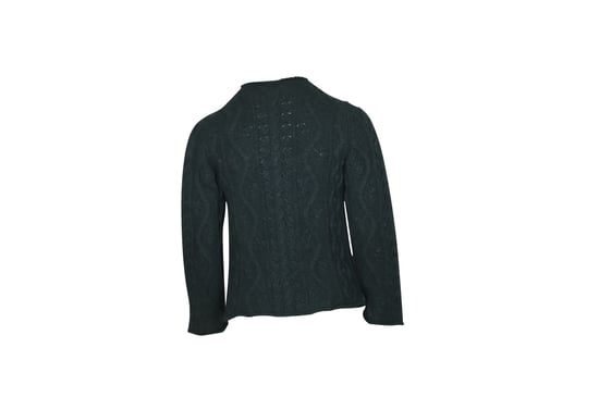 Chanel Cable Knit Cardigan in Teal Cashmere - Image 3