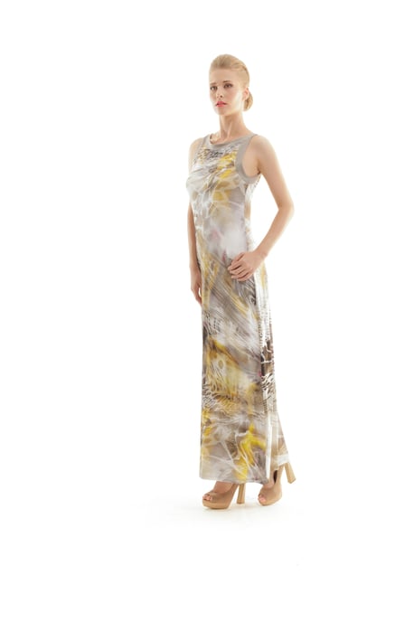 Vestido Maxi de Estampado Animal Abstracto - Image 2