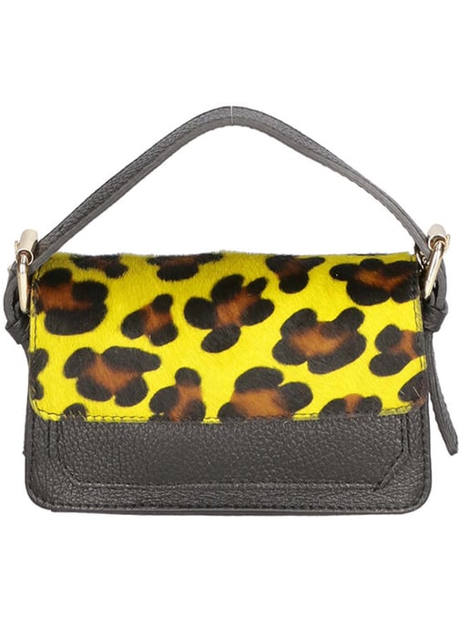 Gave Lux Clutch bag women LEOPARD YELLOW