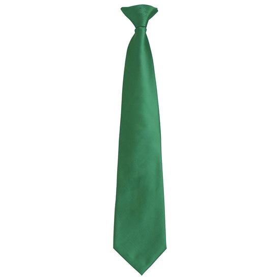 Premier Unisex Adult Colours Fashion Plain Clip-On Tie (Emerald) - Image 1