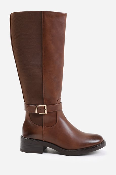 Wheres That From Womens 'Bode' Knee High Boots With Buckle Detail