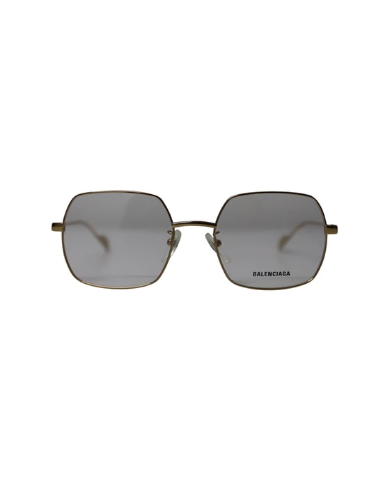 Balenciaga BB0090O 003 Square Sunglasses in Gold Metal - Image 1