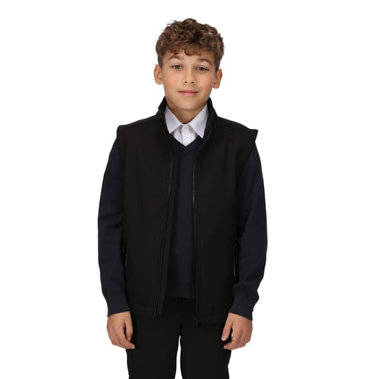 Regatta Childrens/Kids Ablaze Softshell Reflective Gilet (Black)