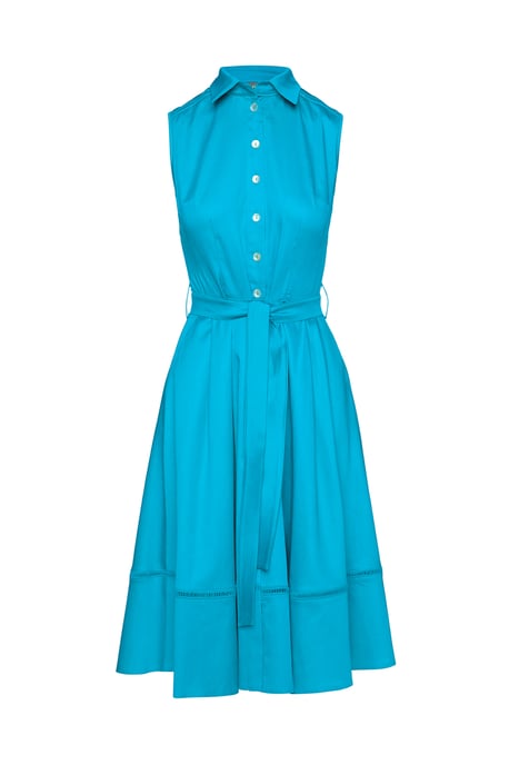 Vestido turquesa con botones - Image 1