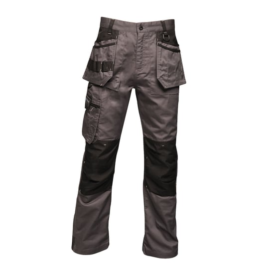 Regatta Mens Incursion Work Trousers (Iron/Black) - Image 1