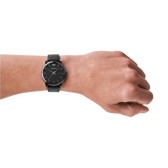 Emporio Armani AR1732 Luigi Classic Black Leather Strap Men's Watch - Image 4
