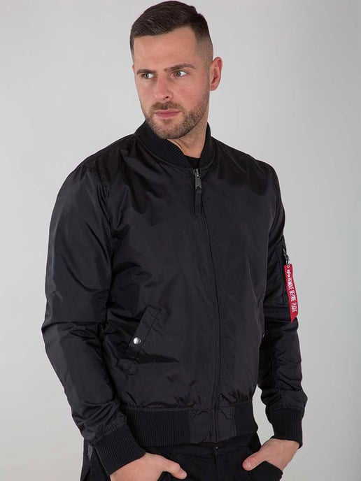 Alpha Industries Men's MA-1 TT Bomber Jacket in Black - Image 3