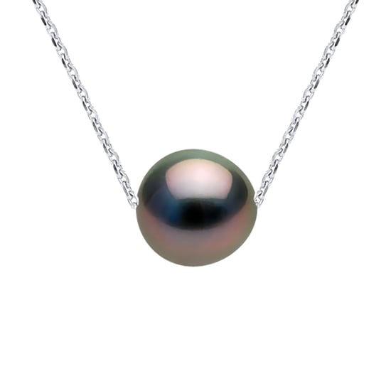 DIADEMA - Necklace - Tahitian Pearl - Cable Chain Diamonds