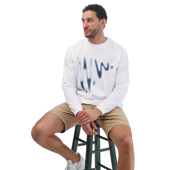 Men's Wood Wood Herc Shadow Long Sleeve T-Shirt in White