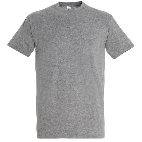 SOLS Mens Imperial Heavyweight Short Sleeve T-Shirt (Grey Marl) - Image 1