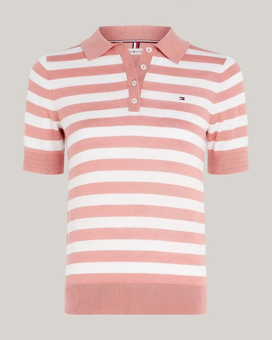 Tommy Hilfiger Lyocell Short Sleeve Womens Polo Sweatshirt - Image 5