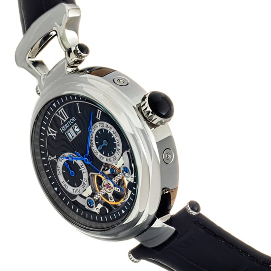 Reloj de cuero automático Heritor Ganzi semi-esqueleto - Image 3