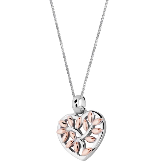 Orphelia 'Afia' Women's 925 Sterling Silver Chain with Pendant - Silver/Rose ZH-7474