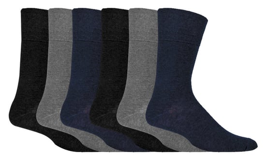 Calcetines diabéticos no elásticos para hombre, pack de 6, con costuras en los dedos unidas a mano - Image 1