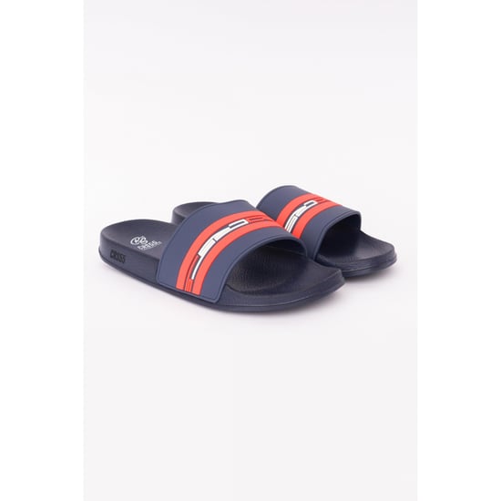 Crosshatch Mens Mentella Sliders (Navy/Red) - Image 1