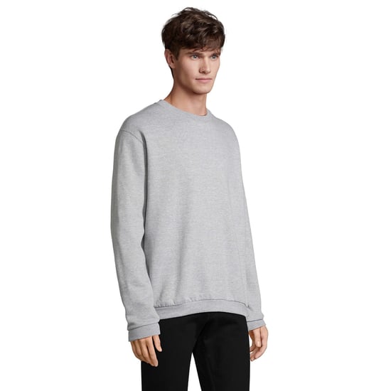 SOLS Mens Spider Round Neck Sweatshirt (Grey Melange) - Image 3