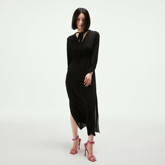 V-neckline long blouse-dress - Image 4