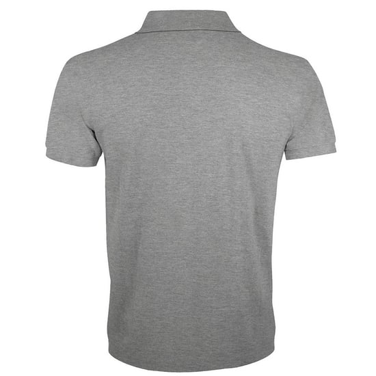 SOLs Mens Prime Pique Plain Short Sleeve Polo Shirt (Grey Marl) - Image 2