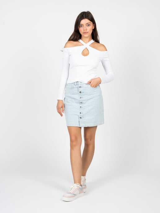 Guess Falda Jeansowa de mujer azul - Image 2