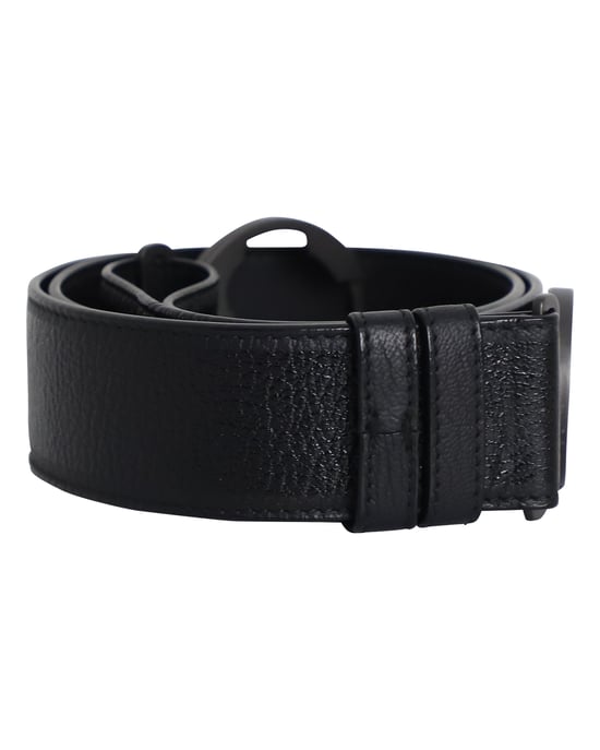 Bottega Veneta Round Buckle Belt in Black Leather - Image 2