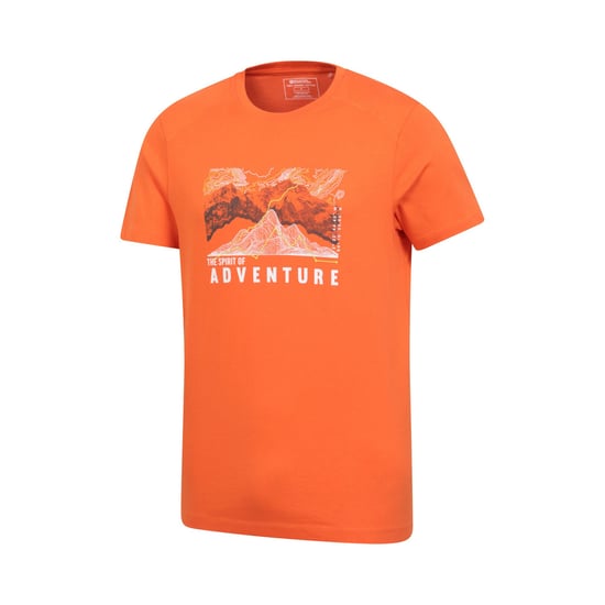 Mountain Warehouse Mens Adventure Begins Organic Cotton T-Shirt (Orange) - Image 3