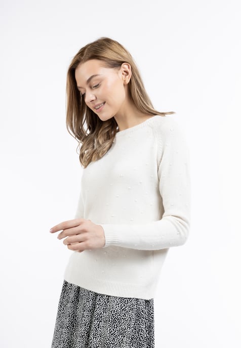 Dreimaster Knitted pullover women off-white - Image 3