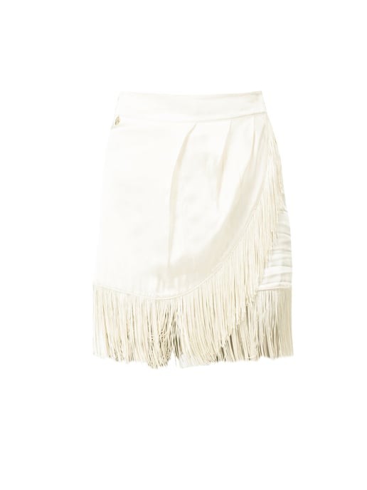 Pinko Falda Bovarida de mujer beige - Image 1