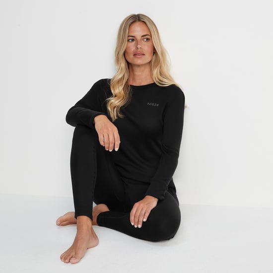 Meru Womens Cashmere Touch Base Layer Set Black