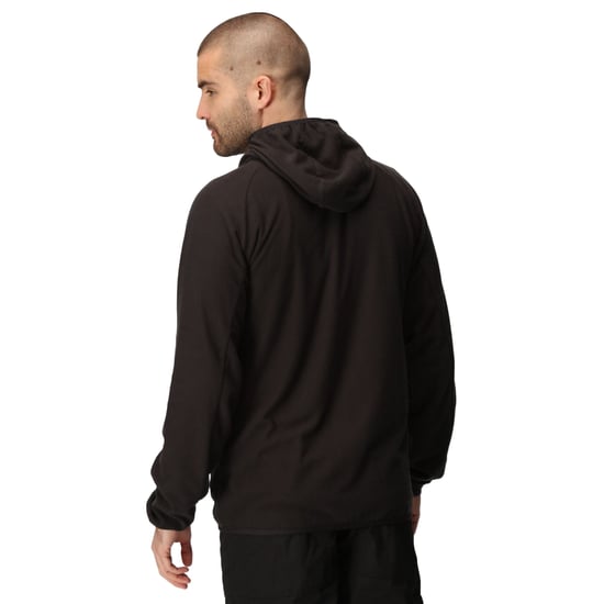 Regatta Mens Navigate Full Zip Fleece Jacket (Black/Seal Grey) - Image 4