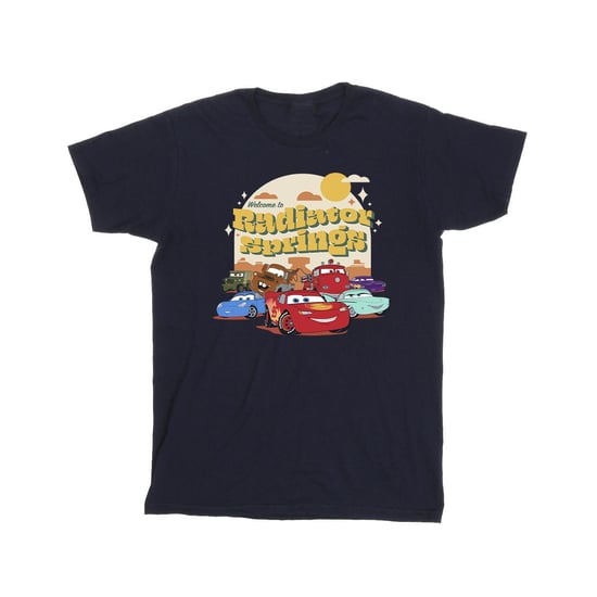 Disney Mens Cars Radiator Springs Group T-Shirt (Navy Blue)
