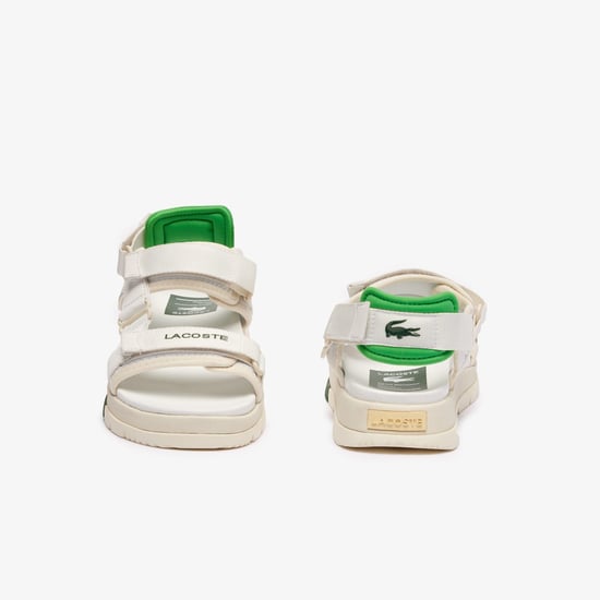 Women's Lacoste Suruga Premium Sandals in White Green - Image 5