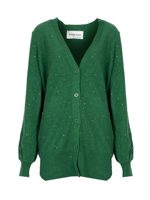 Silvian Heach Cárdigan Aberdeen de mujer verde - Image 1