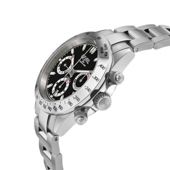 Gevril Men's New Amsterdam 44607B Swiss Automatic ETA 7750 Black Dial Special Edition Watch