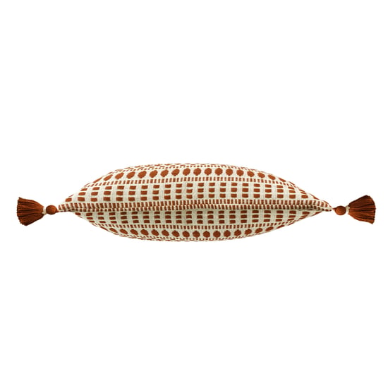Funda de Almohada de Algodón Tejido con Borlas Ganado - Image 2