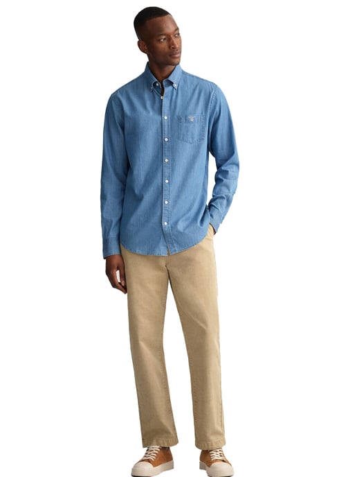 Gant Mens Regular Fit Shirt | La Camisa Indigo - Image 6
