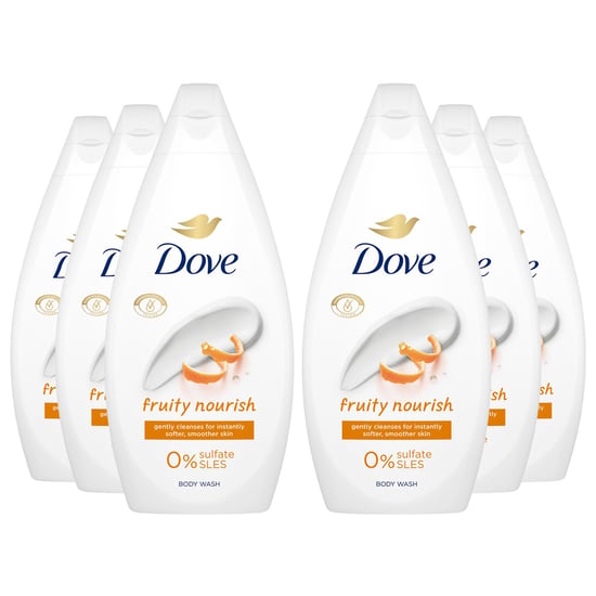 Dove Fruity Nourish Body Wash 0% Sulfate SLES for Soft & Smoother Skin 450ml,6pk