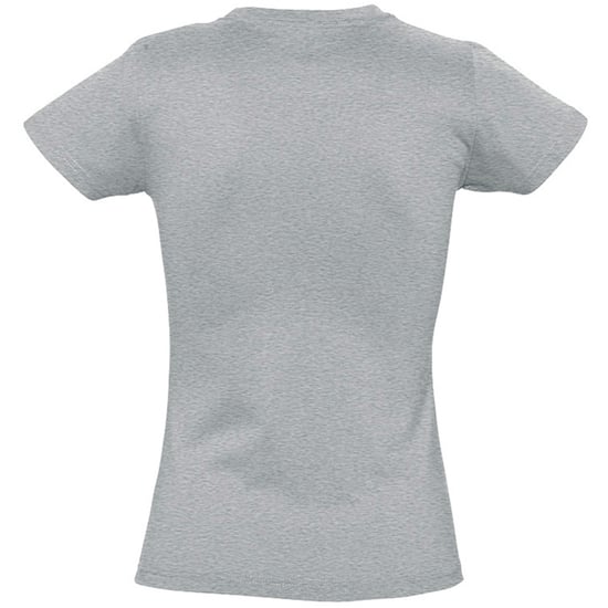 SOLS Womens/Ladies Imperial Heavy Short Sleeve T-Shirt (Grey Marl) - Image 2