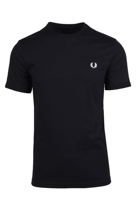 Camiseta Ringer para Hombre Fred Perry en Negro - Image 1
