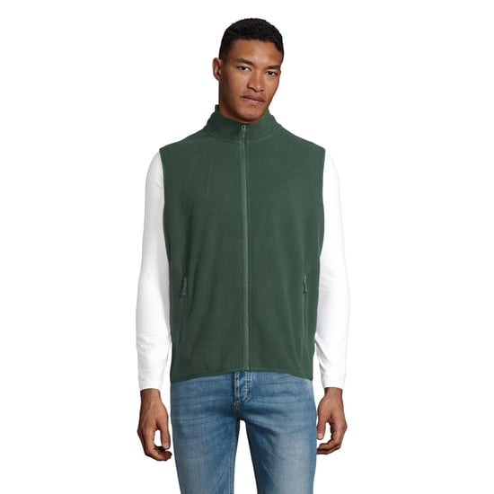 SOLS Unisex Adult Factor Fleece Zipped Body Warmer (Forest Green) - Image 1