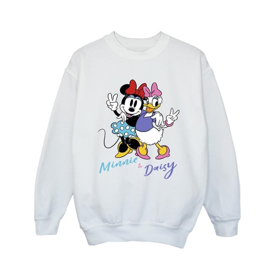 Disney Girls Minnie Mouse And Daisy Sweatshirt (White)