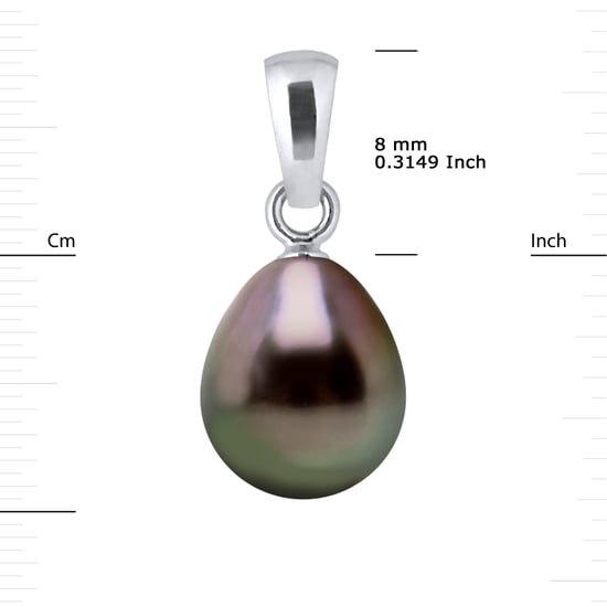 DIADEMA - Necklace - Love Bond - Black Nylon - Silver - Tahitian Pearl