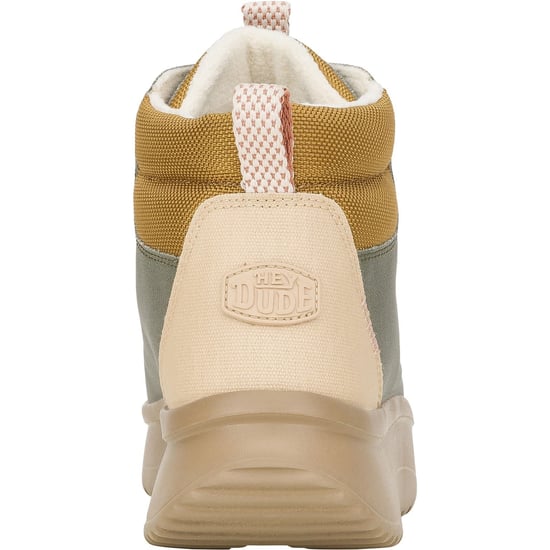 HEYDUDE Wendy Peak Apres PU Coated Canvas Women's Olive Boots - Image 2
