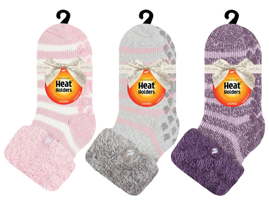 Calcetines de Cama con Agarres | Calentadores | Paquete Múltiple de 3 Pares | Calcetines Antideslizantes Forrados de Vellón para Mujer | Regalos de Invierno para Ella - Paquete 8 - Image 2