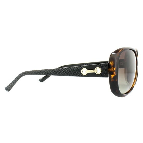 Polaroid Butterfly Womens Havana Black Brown Gradient Polarized Sunglasses