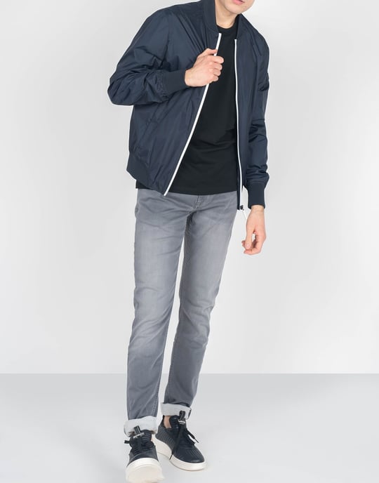 Invicta Chaqueta Bomber del hombre Blanco, azul oscuro - Image 2