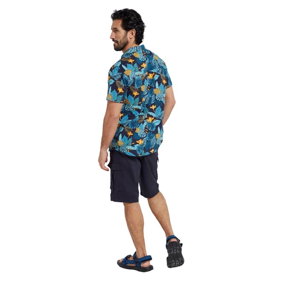 Mountain Warehouse Mens Tropical Short-Sleeved Shirt (Blue) - Image 3