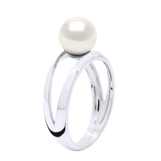 Ring - White Gold 375 -Real Cultured Freshwater Pearl Round 8-9 mm - Image 1