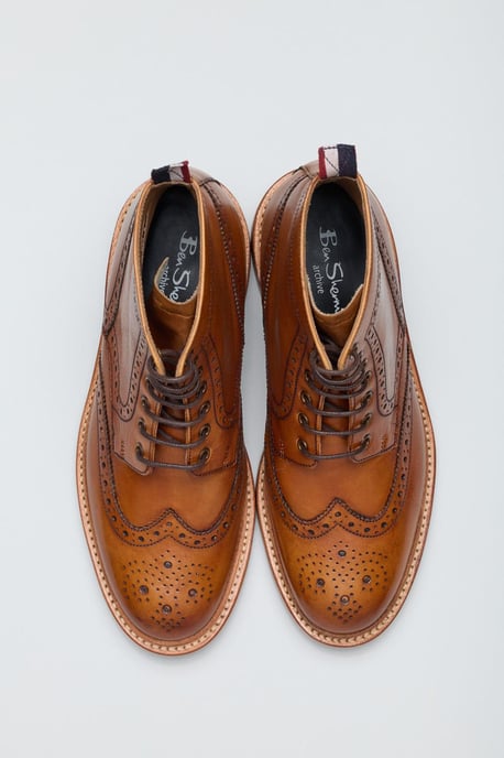 Ben Sherman Arthur Leather Men's Tan Boots - Image 3