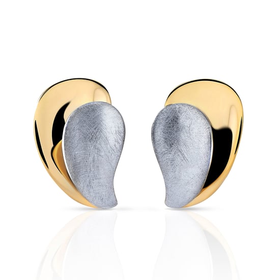 Orphelia 'Ameliana' Women's 925 Sterling Silver Set: Necklace + Earrings + Ring - Silver/Gold SET-7508 - Image 2