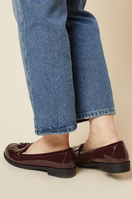 Dorothy Perkins Womens Loafer Flats Pink Faux Leather Day to Night Spring Summer - Image 4